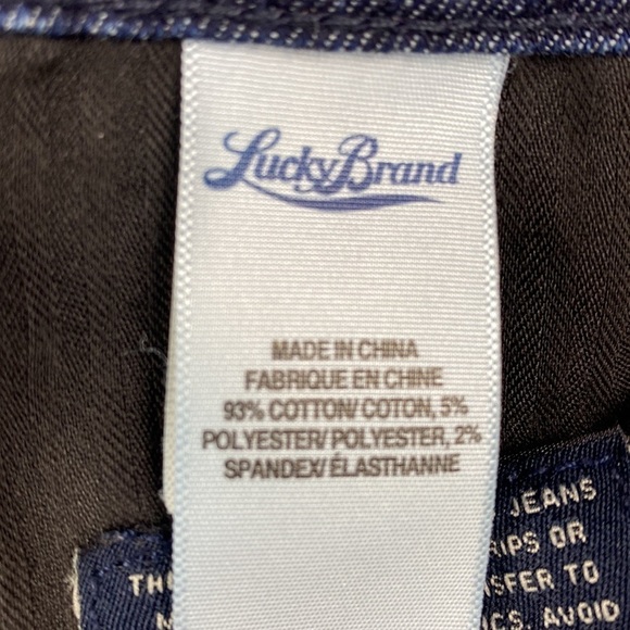 Woman’s Lucky Brand Sofia Skinny Blue Jeans W/ Light Blue Print- Size 8/29 - Picture 8 of 10